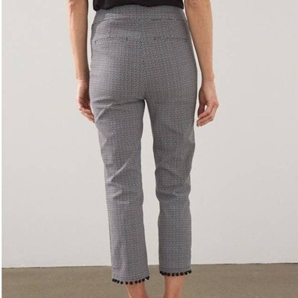 Chico's So Slimming Brigitte Pom-Pom Crops Pants Size 1.5 Petite (10 Petite) - Picture 8 of 16